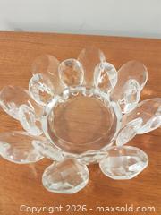 MaxSold Auction: Faceted Crystal Candle Holder – Floral Form - Milton (Ontario, Canada) SELLER MANAGED Downsizing Online Auction - Asleton Boulevard