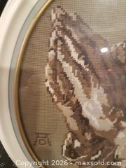 MaxSold Auction: Framed Cross?Stitch Embroidery – Praying Hands - Milton (Ontario, Canada) SELLER MANAGED Downsizing Online Auction - Asleton Boulevard