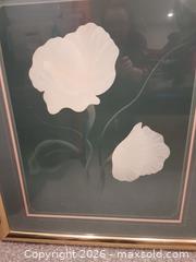 MaxSold Auction: Framed White Floral Artwork - Milton (Ontario, Canada) SELLER MANAGED Downsizing Online Auction - Asleton Boulevard