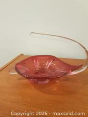 MaxSold Auction: Hand?Blown Art Glass Sculpture – Pink & Clear Free?Form Design - Milton (Ontario, Canada) SELLER MANAGED Downsizing Online Auction - Asleton Boulevard