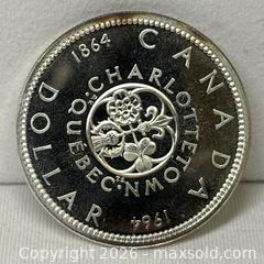 MaxSold Auction: 1964 CANADA Quebec Charlottetown Antique Vintage BIG SILVER Dollar Coin  - Toronto (Ontario, Canada) SELLER MANAGED Reseller Online Auction - Dartmoor Drive