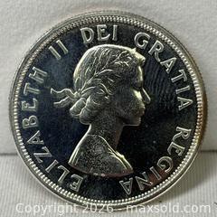 MaxSold Auction: 1964 CANADA Quebec Charlottetown Antique Vintage BIG SILVER Dollar Coin  - Toronto (Ontario, Canada) SELLER MANAGED Reseller Online Auction - Dartmoor Drive