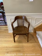 MaxSold Auction: Antique "A.A. Langford Co. Limited" Oak Banker Chair # 3. - Mississauga (Ontario, Canada) SELLER MANAGED Estate Sale Online Auction - Greenbower Court