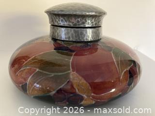 MaxSold Auction: Antique William Moorcroft Pomegranate Ink Well c.1914 - 1916. VERY RARE, COLLECTIBLE. - Mississauga (Ontario, Canada) SELLER MANAGED Estate Sale Online Auction - Greenbower Court