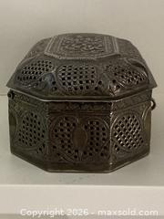 MaxSold Auction: Antique/Vintage Handmade Sterling Silver Etrog Cutout Box. - Mississauga (Ontario, Canada) SELLER MANAGED Estate Sale Online Auction - Greenbower Court