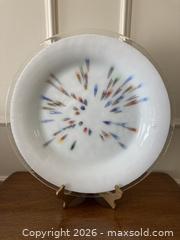 MaxSold Auction: LARGE MURANO FUSED MILLEFIORI GLASS LARGE PLATE PLATTER CHARGER  by CRATE & BARREL ITALY. - Mississauga (Ontario, Canada) SELLER MANAGED Estate Sale Online Auction - Greenbower Court