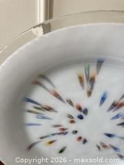 MaxSold Auction: LARGE MURANO FUSED MILLEFIORI GLASS LARGE PLATE PLATTER CHARGER  by CRATE & BARREL ITALY. - Mississauga (Ontario, Canada) SELLER MANAGED Estate Sale Online Auction - Greenbower Court