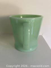 MaxSold Auction: Lot of Two Vintage Original Fire King Jadeite Green Milk Glass Mugs/Coffee Cups.  - Mississauga (Ontario, Canada) SELLER MANAGED Estate Sale Online Auction - Greenbower Court
