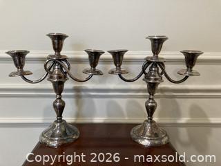 MaxSold Auction:  Pair of Vintage Silver 3-light Candelabra. - Mississauga (Ontario, Canada) SELLER MANAGED Estate Sale Online Auction - Greenbower Court