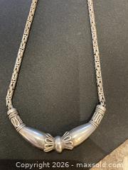 MaxSold Auction: Sterling Silver 18 1/4" Bali Style Rounded Byzantine Necklace. - Mississauga (Ontario, Canada) SELLER MANAGED Estate Sale Online Auction - Greenbower Court