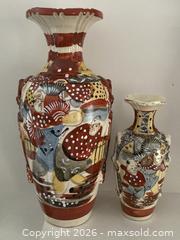 MaxSold Auction: Two Antique Japanese Meiji Period Satsuma Vases. - Mississauga (Ontario, Canada) SELLER MANAGED Estate Sale Online Auction - Greenbower Court