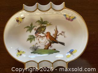 MaxSold Auction: Vintage Herend Hungary Hand Painted Porcelain Ashtray. Pattern Rothschild Bird. - Mississauga (Ontario, Canada) SELLER MANAGED Estate Sale Online Auction - Greenbower Court