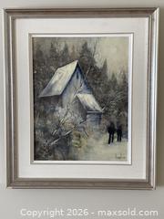 MaxSold Auction: Vintage MCM Oil Painting on Canvas by Canadian Listed Artist Micheline Leduc. - Mississauga (Ontario, Canada) SELLER MANAGED Estate Sale Online Auction - Greenbower Court