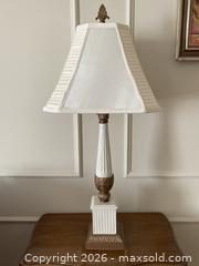 MaxSold Auction: Vintage/Antique White Porcelain Column Plinth Table Lamp. - Mississauga (Ontario, Canada) SELLER MANAGED Estate Sale Online Auction - Greenbower Court