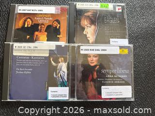 MaxSold Auction: [Audiophile Choice] Rifkin's Bach Cantatas & Opera Divas 4-CD Set (Netrebko, Sony/DG) - New Westminster (British Columbia, Canada) SELLER MANAGED Reseller Online Auction - Columbia Street