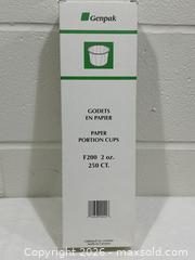 MaxSold Auction: Genpak 2 oz Paper Cups F200 250 ct White - New Westminster (British Columbia, Canada) SELLER MANAGED Reseller Online Auction - Columbia Street