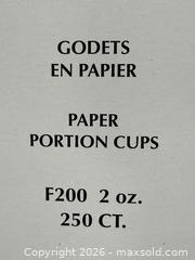 MaxSold Auction: Genpak 2 oz Paper Cups F200 250 ct White - New Westminster (British Columbia, Canada) SELLER MANAGED Reseller Online Auction - Columbia Street