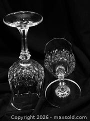 MaxSold Auction: Vintage French Style Crystal Goblets - Set of 4 - 6.25" Brilliant Cut - New Westminster (British Columbia, Canada) SELLER MANAGED Reseller Online Auction - Columbia Street