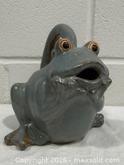 MaxSold Auction: Vintage Frog Ceramic Watering Can / Planter - 7" - New Westminster (British Columbia, Canada) SELLER MANAGED Reseller Online Auction - Columbia Street