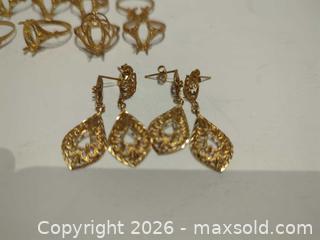 MaxSold Auction: 10K Yellow Gold Rings (unmounted) & Earrings - Langford (British Columbia, Canada) PARTNER MANAGED Estate Sale Online Auction - Leigh Road