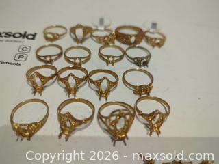 MaxSold Auction: 10K Yellow Gold Rings (unmounted) & Earrings - Langford (British Columbia, Canada) PARTNER MANAGED Estate Sale Online Auction - Leigh Road