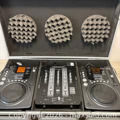 MaxSold Auction: American Audio DJ Bundle: 2x CDI300 CDJs + Q-D6 Mixer - New Tecumseth (Ontario, Canada) SELLER MANAGED Downsizing Online Auction - Shephard Avenue