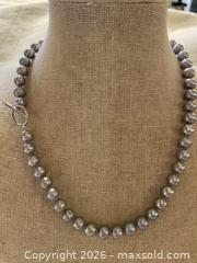 MaxSold Auction: Gray/Silver Cultured Pearl Necklace with Sterling Silver Clasp - Toronto (Ontario, Canada) SELLER MANAGED Downsizing Online Auction - O'connor Drive (CONDO)