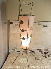 MaxSold Auction: MCM Era Metal Maple Leaves Wire Table Lamp with Fiberglass Cone Shade - Toronto (Ontario, Canada) SELLER MANAGED Downsizing Online Auction - O'connor Drive (CONDO)