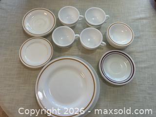 MaxSold Auction: Mixed Lot Anchor Hocking & Corning Milk Glass Dinnerware - Canton (Texas, USA) SELLER MANAGED Reseller Online Auction - VZ County Road 1311