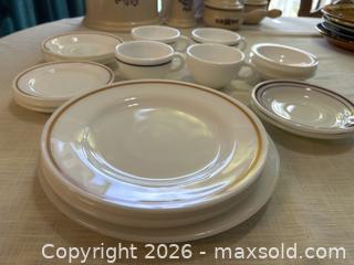 MaxSold Auction: Mixed Lot Anchor Hocking & Corning Milk Glass Dinnerware - Canton (Texas, USA) SELLER MANAGED Reseller Online Auction - VZ County Road 1311