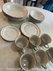 MaxSold Auction: Stoneware Dinnerware Set - Sculptura, Crown Manor, Baroque - Canton (Texas, USA) SELLER MANAGED Reseller Online Auction - VZ County Road 1311