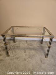 MaxSold Auction: 1980's Hollywood Regency Glass & Chrome coffee table - Brampton (Ontario, Canada) SELLER MANAGED Downsizing Online Auction - Nevada Court