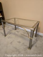 MaxSold Auction: 1980's Hollywood Regency Glass & Chrome coffee table - Brampton (Ontario, Canada) SELLER MANAGED Downsizing Online Auction - Nevada Court