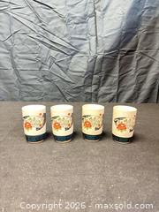 MaxSold Auction: Japanese Ceramic/Porcelain Sake Cups Set of 4, Floral Transfer - Cobourg (Ontario, Canada) SELLER MANAGED Estate Sale Online Auction -  King Street East