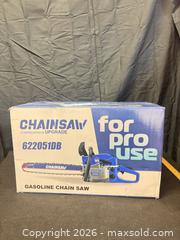MaxSold Auction: New in box Blue Gasoline 2-Stroke Chainsaw Model 622051DB, 18 in Bar - Cobourg (Ontario, Canada) SELLER MANAGED Estate Sale Online Auction -  King Street East