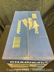 MaxSold Auction: New in box Blue Gasoline 2-Stroke Chainsaw Model 622051DB, 18 in Bar - Cobourg (Ontario, Canada) SELLER MANAGED Estate Sale Online Auction -  King Street East