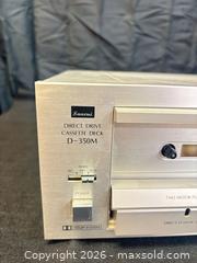 MaxSold Auction: Sansui D-350M Cassette Deck, Silver Brushed Metal - Cobourg (Ontario, Canada) SELLER MANAGED Estate Sale Online Auction -  King Street East