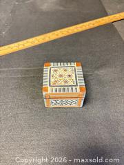 MaxSold Auction: Small Wooden Jewelry Box with Gold Tone Jewelry  - Cobourg (Ontario, Canada) SELLER MANAGED Estate Sale Online Auction -  King Street East
