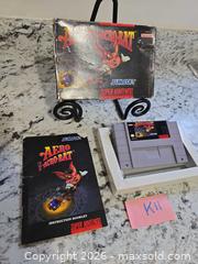 MaxSold Auction: RARE!- LOT"K11"- 1993 COMPLETE SUPER NINTENDO- AERO-ACROBAT Video Game - Kingston (Ontario, Canada) SELLER MANAGED Downsizing Online Auction - Morenz Crescent