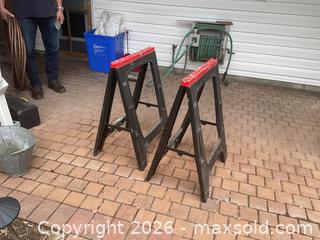 MaxSold Auction: Folding saw horses - Surrey (British Columbia, Canada) SELLER MANAGED Downsizing Online Auction - 57 Avenue