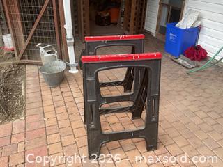 MaxSold Auction: Folding saw horses - Surrey (British Columbia, Canada) SELLER MANAGED Downsizing Online Auction - 57 Avenue