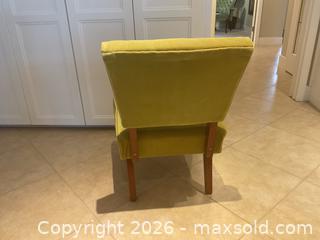 MaxSold Auction: Mid-Century Scandinavian Olive Velvet Side/Accent Chair - Surrey (British Columbia, Canada) SELLER MANAGED Downsizing Online Auction - 57 Avenue