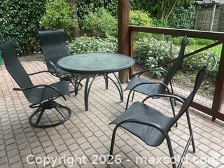 MaxSold Auction: Outdoor dining table and 4 chairs - Surrey (British Columbia, Canada) SELLER MANAGED Downsizing Online Auction - 57 Avenue