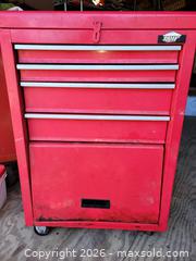 MaxSold Auction: Jobmate Rolling Tool Box Toolbox on Wheels 4 Drawer & compartment - East Zorra-Tavistock (Woodstock)(Ontario, Canada) SELLER MANAGED Downsizing Online Auction - Highway 59