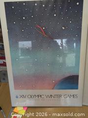 MaxSold Auction: Olympic poster  - Springwater (Ontario, Canada) SELLER MANAGED Downsizing Online Auction - Queen Street West