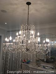 MaxSold Auction: Large Crystal Chandelier  - Toronto (Ontario, Canada) SELLER MANAGED Downsizing Online Auction - Rose Park Drive