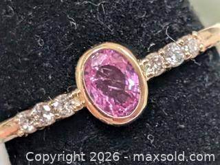 MaxSold Auction: 10K(1.3g)PinkSapphire(0.5ct)&LabDia 0.06 - Toronto (Ontario, Canada) PARTNER MANAGED Downsizing Online Auction - Yonge Street