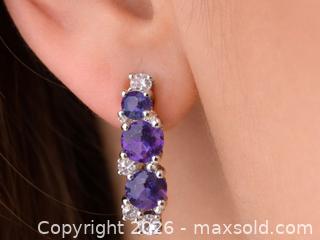 MaxSold Auction: Silver(3.25g) Amethyst Earring  - Toronto (Ontario, Canada) PARTNER MANAGED Downsizing Online Auction - Yonge Street