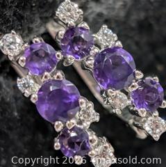 MaxSold Auction: Silver(3.25g) Amethyst Earring  - Toronto (Ontario, Canada) PARTNER MANAGED Downsizing Online Auction - Yonge Street