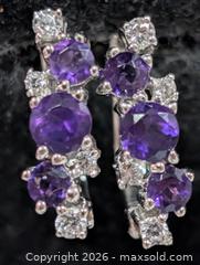 MaxSold Auction: Silver(3.25g) Amethyst Earring  - Toronto (Ontario, Canada) PARTNER MANAGED Downsizing Online Auction - Yonge Street
